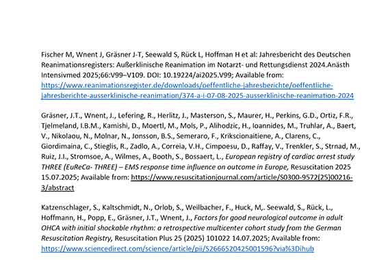 Ansicht einer Literaturliste