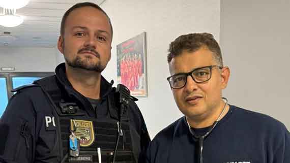 Portraitbild von Polizist und Dr. Shady Aboelez